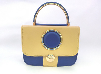 

BONDAD HUB Hand-held Bag(Blue, Beige), Beige;blue