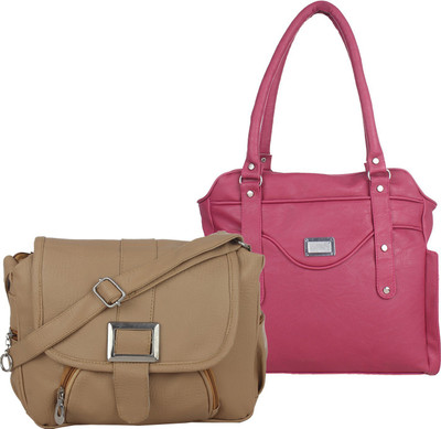 

Fillincart Sling Bag(Beige, Pink)