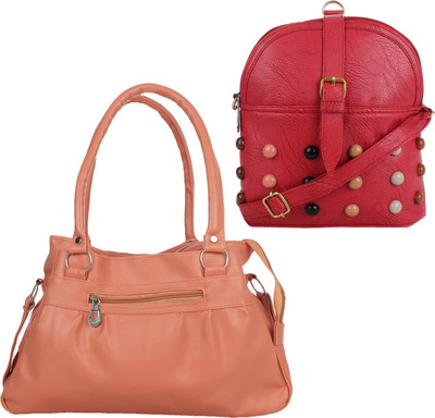 

Element Cart Hand-held Bag(Tan, Red), Red;tan
