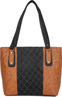 

VKEnterprisesServices Shoulder Bag(Tan, Black), Black;tan