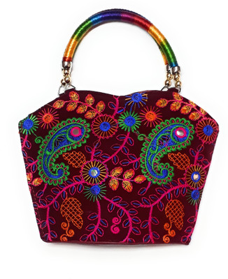 

Unique Fashion Hand-held Bag(Maroon, Multicolor)