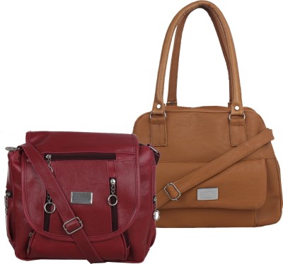 

Fillincart Sling Bag(Maroon, Brown), Brown;maroon