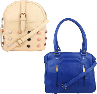 

Element Cart Shoulder Bag(Blue, Beige), Beige;blue