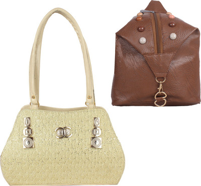 

Element cart Shoulder Bag(Brown, White)