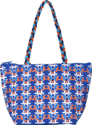 

Jute Cottage Hand-held Bag(Blue)