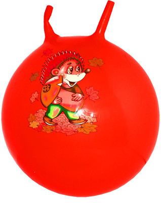 

Saffronworld Jumping Hopping Ball With Pump-Red Inflatable Ball(Red)