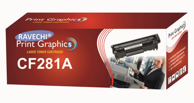 Ravechi 81A - CF281A Black Single Color Ink Toner(Black)