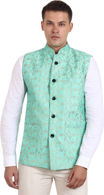 JIHUZUR Sleeveless Printed Men Jacket