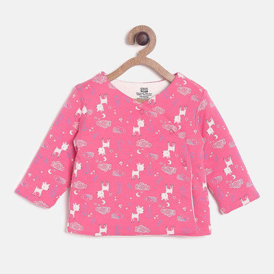 

Mini Klub Full Sleeve Self Design Baby Girls Jacket, Multi