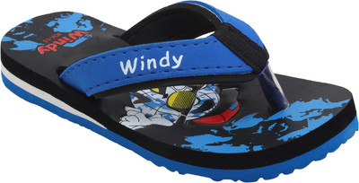 

WINDY Boys & Girls Slip On Slipper Flip Flop(Black