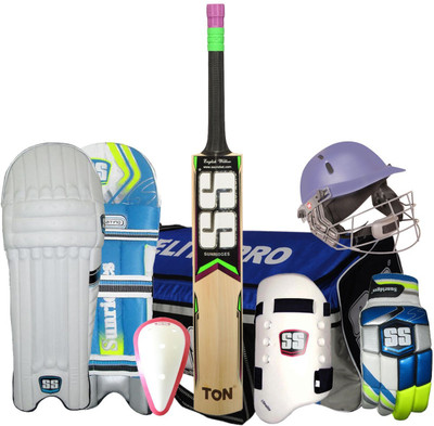 

SS English Willow Cricket Kit with Leather Ball ( FULL SIZE ) Cricket Kit