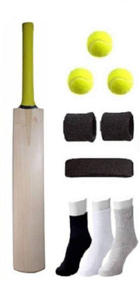 

RSSSTORE PLANE POPULER WILLOW BAT COMBO (1BAT+3SOCKS+3BAL+1WRIST+1HEAND BAND) Cricket Kit