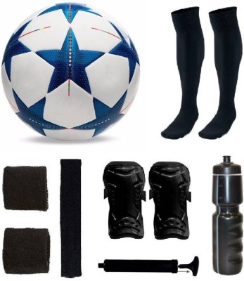 

oms uefa football complete kit with supports ,shine guards and one pump and one sipper Football Kit