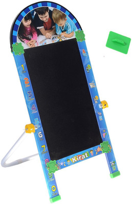 kirat 2in1 Black and White Board(Blue)