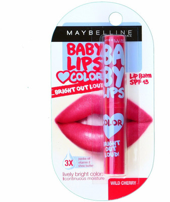 

Maybelline New York Baby Lips Bright Out Loud Color Tinted Lip Balm Wild Cherry NA(Pack of: 1, 4 g)
