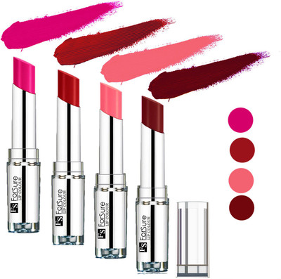 

Forsure Wine,Rose Pink,Sweet Red,Peach Silky & Soft Touch VELVET MATTE LIPSTICK(Wine,Rose Pink,Sweet Red,Peach, 16 g)