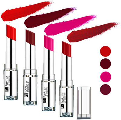 Forsure Rose Pink,Sweet Red,Romantic Red,Wine Silky & Soft Touch VELVET MATTE LIPSTICK(Rose Pink,Sweet Red,Romantic Red,Wine, 16 g)