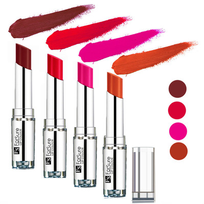 Forsure Brick Nude,Wine,Ruby Red,Rose Pink Silky & Soft Touch VELVET MATTE LIPSTICK(Brick Nude,Wine,Ruby Red,Rose Pink)