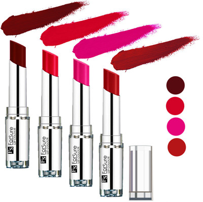 

Forsure Ruby Red,Rose Pink,Sweet Red,Maroon Silky & Soft Touch VELVET MATTE LIPSTICK(Ruby Red,Rose Pink,Sweet Red,Maroon, 16 g)