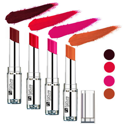 

Forsure Nude,Wine,Ruby Red,Rose Pink Silky & Soft Touch VELVET MATTE LIPSTICK(Nude,Wine,Ruby Red,Rose Pink, 16 g)