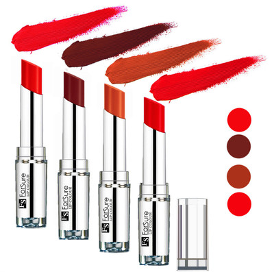 Forsure Brick Nude,Hot Red,Orange,Wine Silky & Soft Touch VELVET MATTE LIPSTICK(Brick Nude,Hot Red,Orange,Wine)