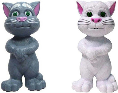 

mishra trader talking tom cat white and grey 001(White, Grey)