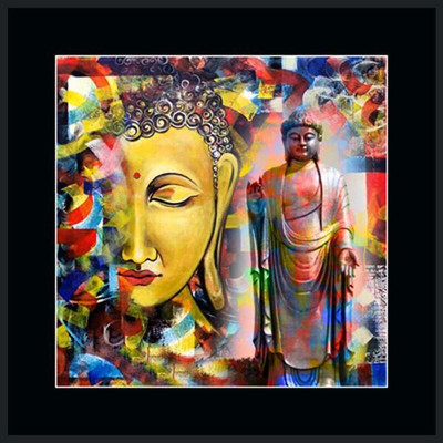 SAF Buddha Digital Reprint 20 cm x 20 cm Painting