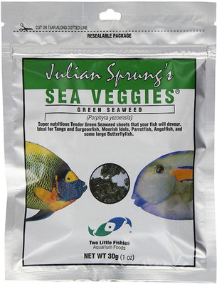 

Two little Fishes Two Little Fishies Julian Sprung'S Seaveggies® Green Seaweed (Porphyra Yezoensis)_30gm Sea Food 30 g Dry Fish Food