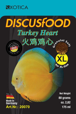 Discusfood Exotica Discusfood Turkey Heart Fish Food 80Gm Fish 80 g Dry Fish Food