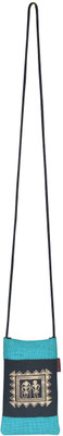 

Jute Cottage Jute Warli Mobile Pouch Small Blue Jute Pouch(Blue)