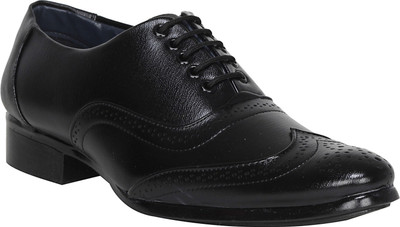 

D-SNEAKERZ Leather Office , Partywear , Wedding Lace Up Formal Shoes For Mens And Boys Oxford For Men(Black