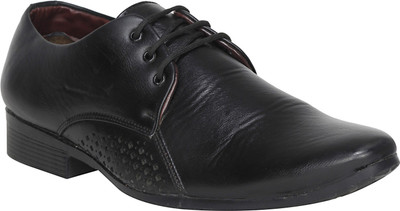 

D-SNEAKERZ Leather Office , Partywear , Wedding Lace Up Formal Shoes For Mens And Boys Lace Up For Men(Black