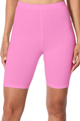 Lili Solid Women Pink Cycling Shorts