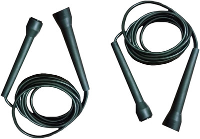 

ILARTE Black Pack Of 2 Premium Quality Fitness Speed Speed Skipping Rope(Black, Length: 259 cm)