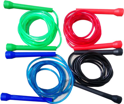 

ILARTE Multicolor Pack Of 4 Premium Quality Fitness Speed Speed Skipping Rope(Multicolor, Length: 259 cm)