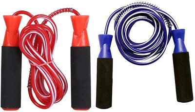 

SINDHU SPORTS Home Gym Fitness Combo Of Blue And Red Ball Bearing Ball Bearing Skipping Rope(Multicolor, Length: 259 cm)