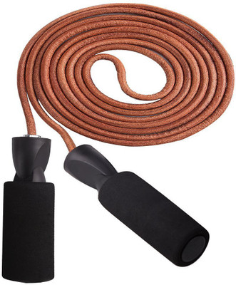

ILARTE Home Gym Fitness Leather Ball Bearing Skipping Rope(Brown, Length: 259 cm)