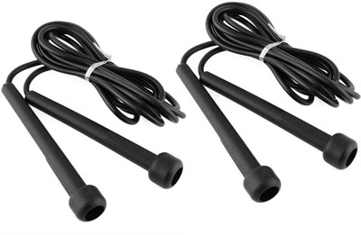 

ILARTE Black Pack Of 2 Premium Quality Fitness Speed Speed Skipping Rope(Black, Length: 259 cm)