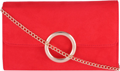 

London Rag Women Evening/Party Red Genuine Leather Sling Bag