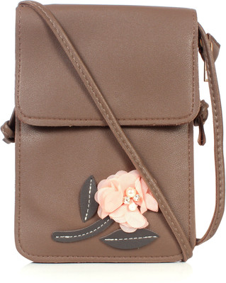

b4bags Women Casual, Evening/Party Brown Leatherette Sling Bag