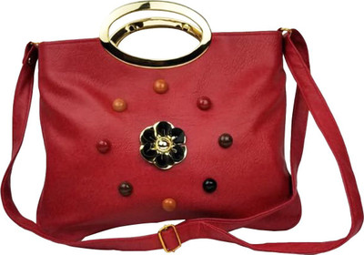 

Lelys Women Casual Red PU Sling Bag