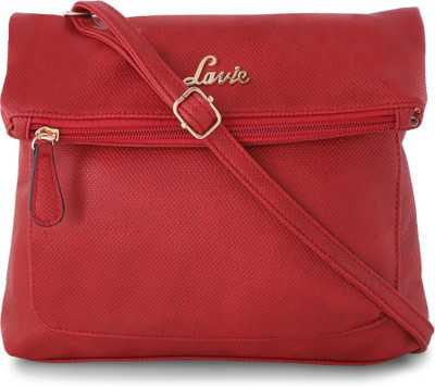 

Lavie Women Casual, Evening/Party Red Polyester Sling Bag
