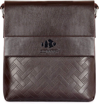 

The Clownfish Men & Women Evening/Party Brown Leatherette Sling Bag