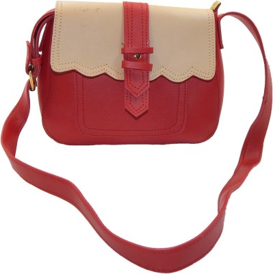 

RK Brands Women Casual Red PU Sling Bag