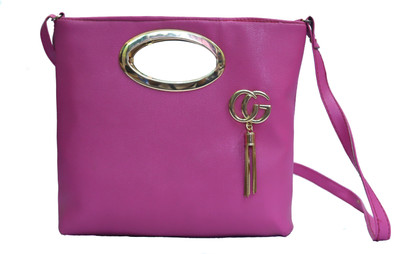 Asoliya's Women Casual Pink PU Sling Bag