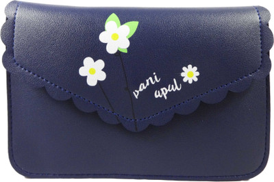 

SB Women Casual Blue Synthetic Leather Sling Bag