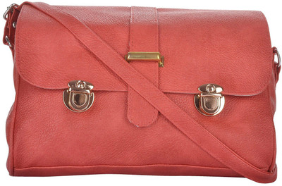 

Young & Forever Women Casual Pink Metal, Genuine Leather, Nylon, PU Sling Bag