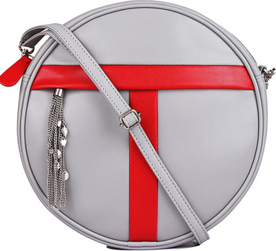 

AFRE Women Casual Grey, Red PU Sling Bag