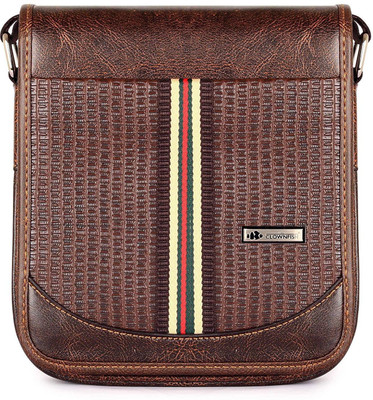 

The Clownfish Women Casual, Formal Brown Leatherette Sling Bag