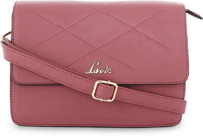 

Lavie Women Evening/Party Pink Polyester Sling Bag